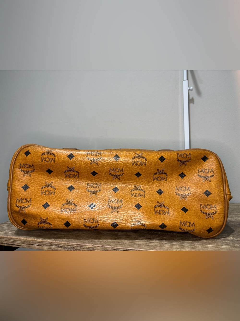 MCM Cognac Visetos Leather Tote Bag - Picture 11 of 11
